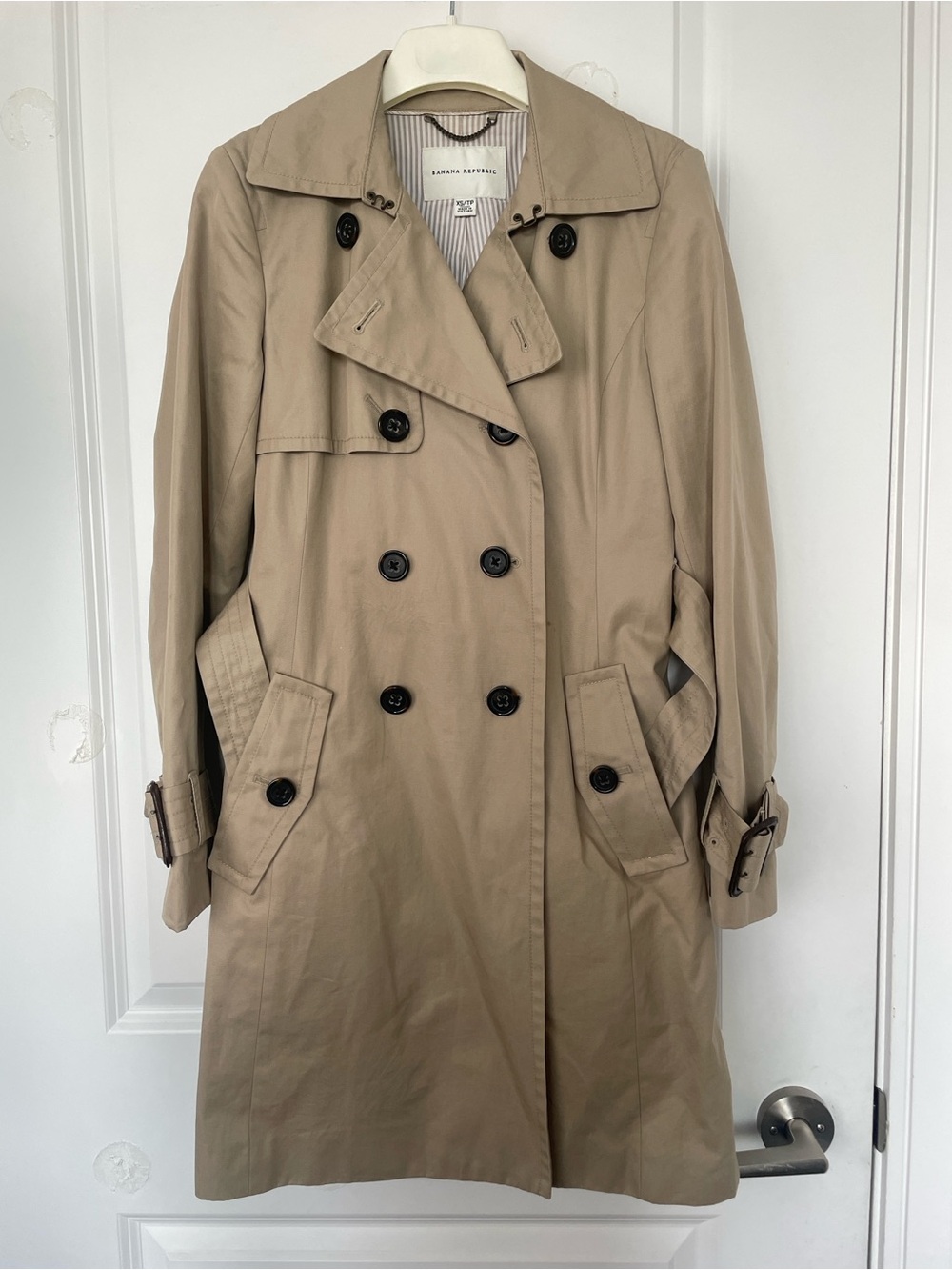 Banana Republic Beige Double-Breasted Trench Coat